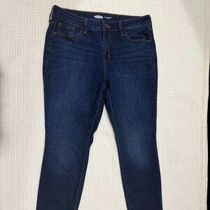 Old Navy Pop Icon Skinny Jeans Mid-Rise Dark Wash 10 Short